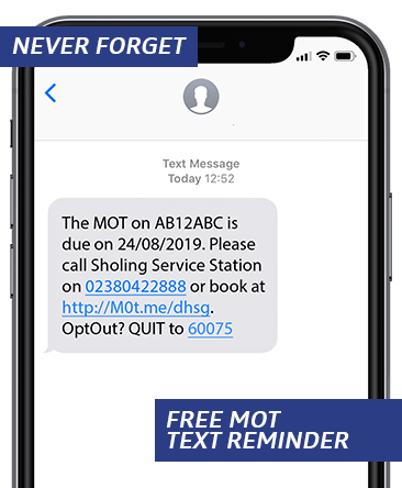Free MOT Text Reminder
